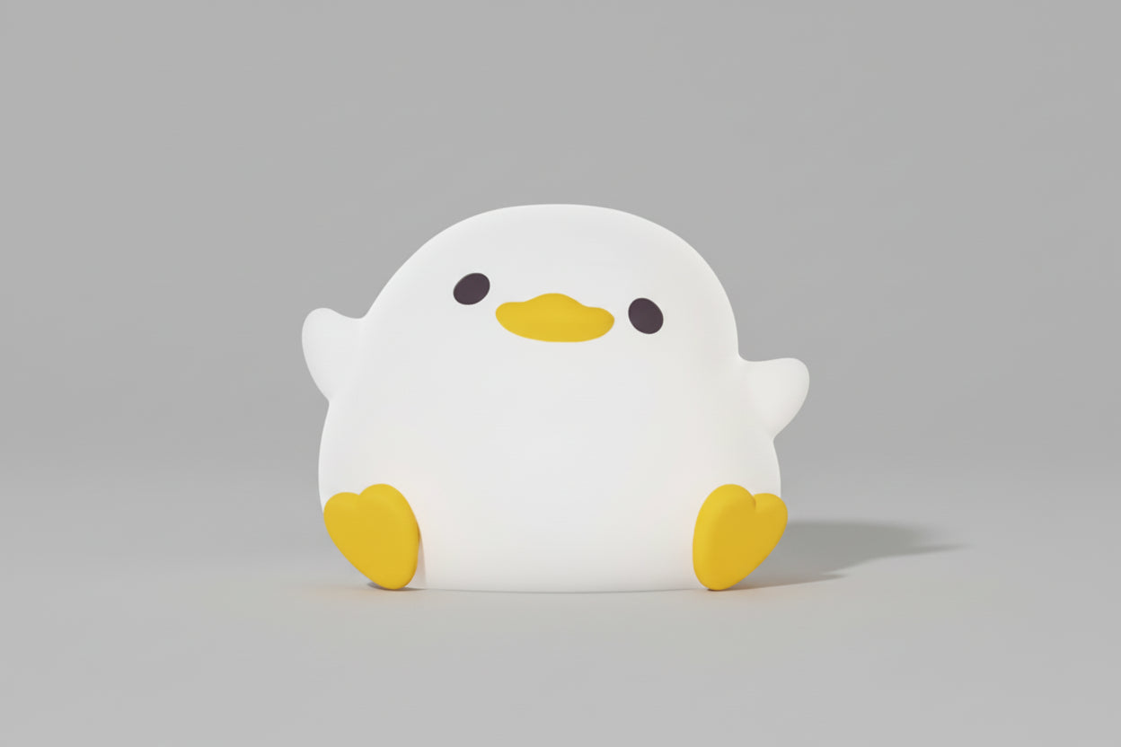 veilleuse bébé canard intensité lumineuse mignon petit blanc