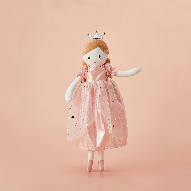 doudou bébé ballerine fille poupée princesse robe rose couronne