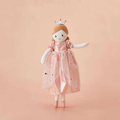 doudou bébé ballerine fille poupée princesse robe rose couronne
