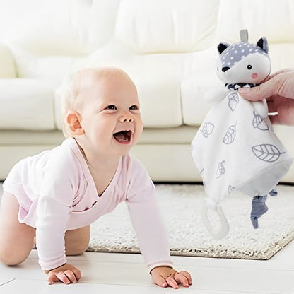 doudou bébé motifs boréal teintes gris renard enfant quattre pattes