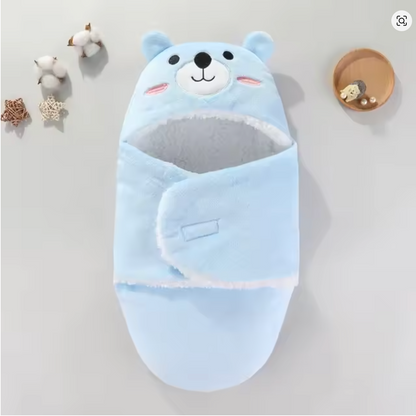 nid d'ange bleu ours gros plan fond blanc