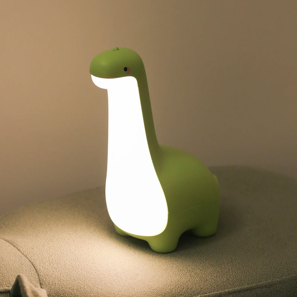 veilleuse bébé dinosaure vert lumière forte coussin vert