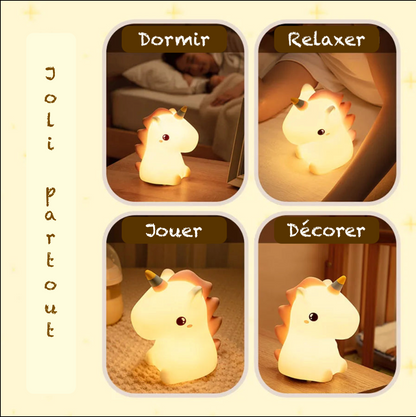 veilleuse bébé licorne illuminé quatre options descriptions joli partout