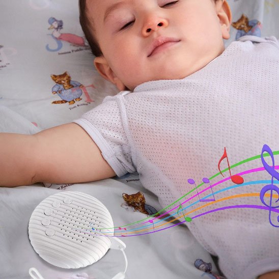 veilleuse bruit blanc ronde avec attache enfant pyjama blanc