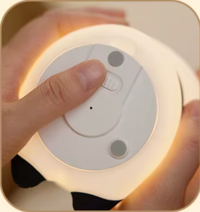 veilleuse enfant panda mignon lumineux système bouton dessous facile