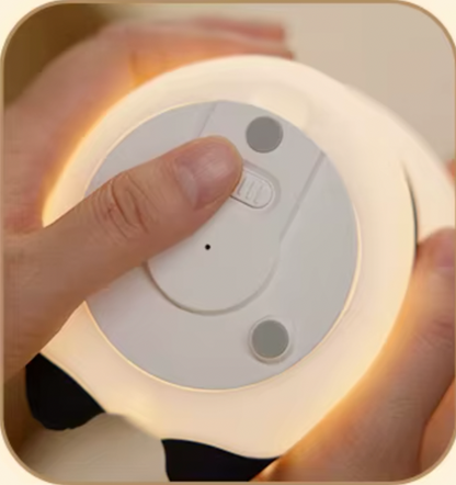 veilleuse enfant panda mignon lumineux système bouton dessous facile