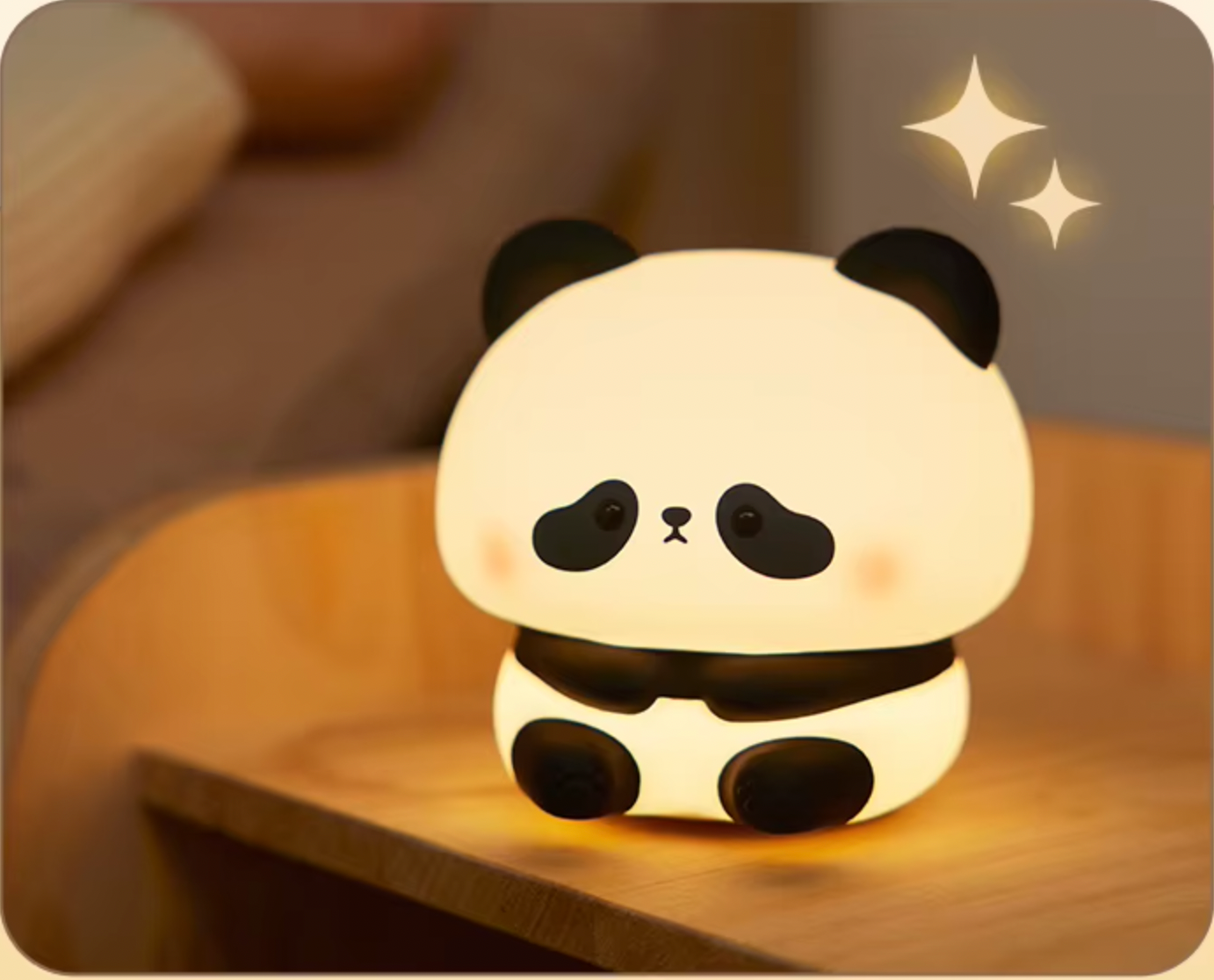 veilleuse enfant panda mignon lumineux table